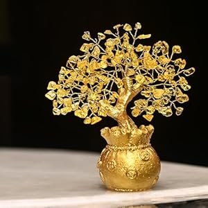 Lucky Feng Shui Tree, Crystal Tree of Life, Bonsai Money Tree, Gold Crystal Ornaments, Healing Gemstone Tree for Prosperity, Positive Energy, Good Luck Gift (7 x 3 inch)ZAICUS Lucky Feng Shui Citrine Tree, Crystal Tree of Life, Bonsai Money Tree, Gold Crystal Ornaments, Healing Gemstone Tree for Prosperity, Positive Energy, Good Luck Gift (7 x 3 inch)