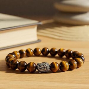 Astrotalk Tiger Eye Bracelet | Healing Crystal for Confidence & Protection | Natural Tiger Eye Stone | Crystal Bracelet for Women & Men | Certificate of Authenticity